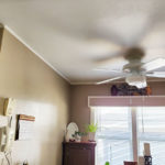 Refinished ceiling repair.
